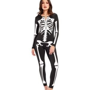 Tipsy Elves Skeleton Bodysuit Costume Size MM